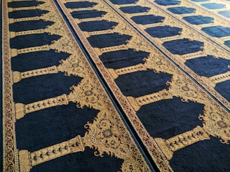 An elegant carpet showcasing intricate designs.