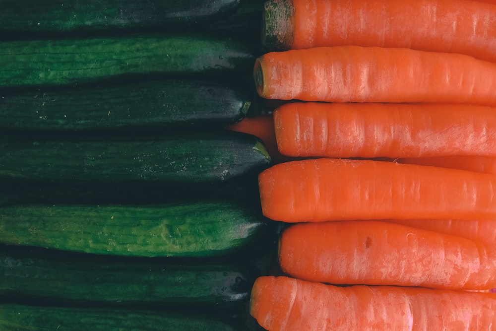 green and red vegetable slices