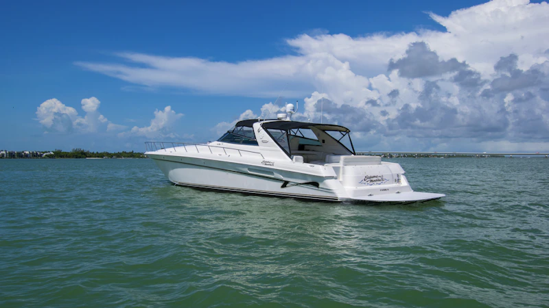 Sea Ray Sundancer 320 luxury motor yacht on blue water