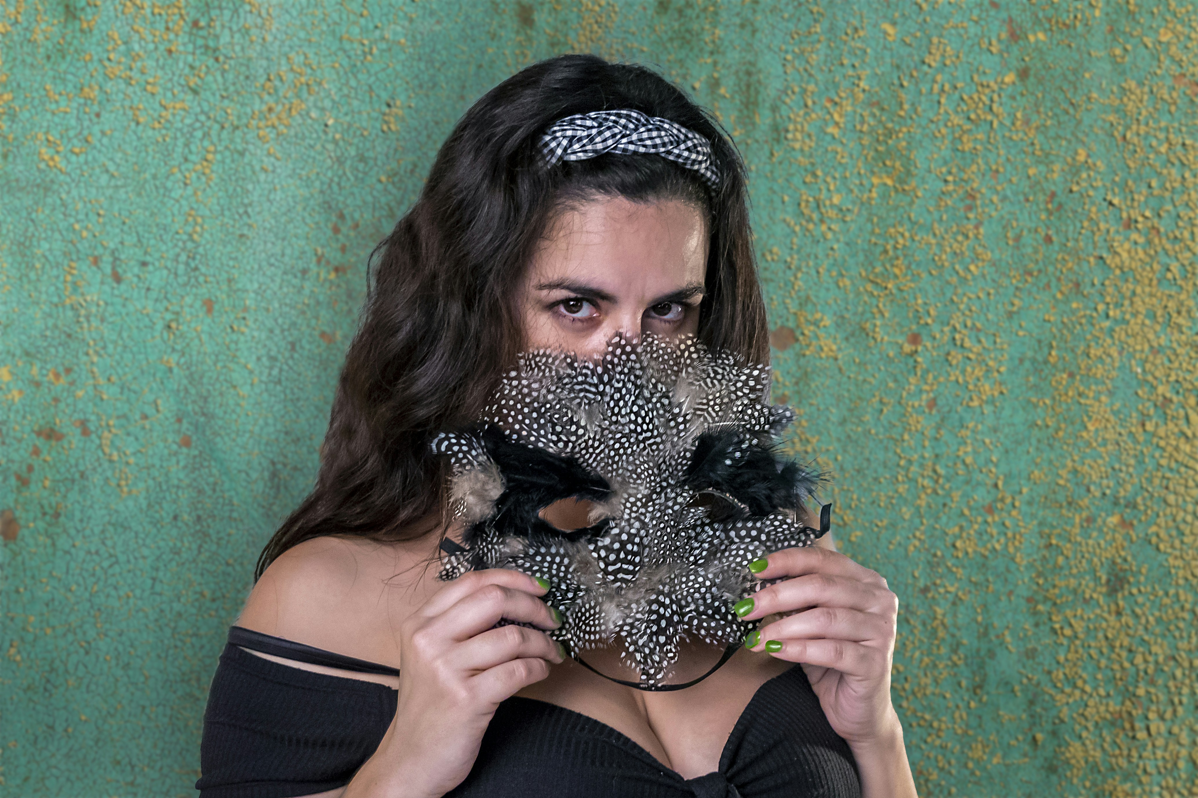woman in black and white leopard print brassiere