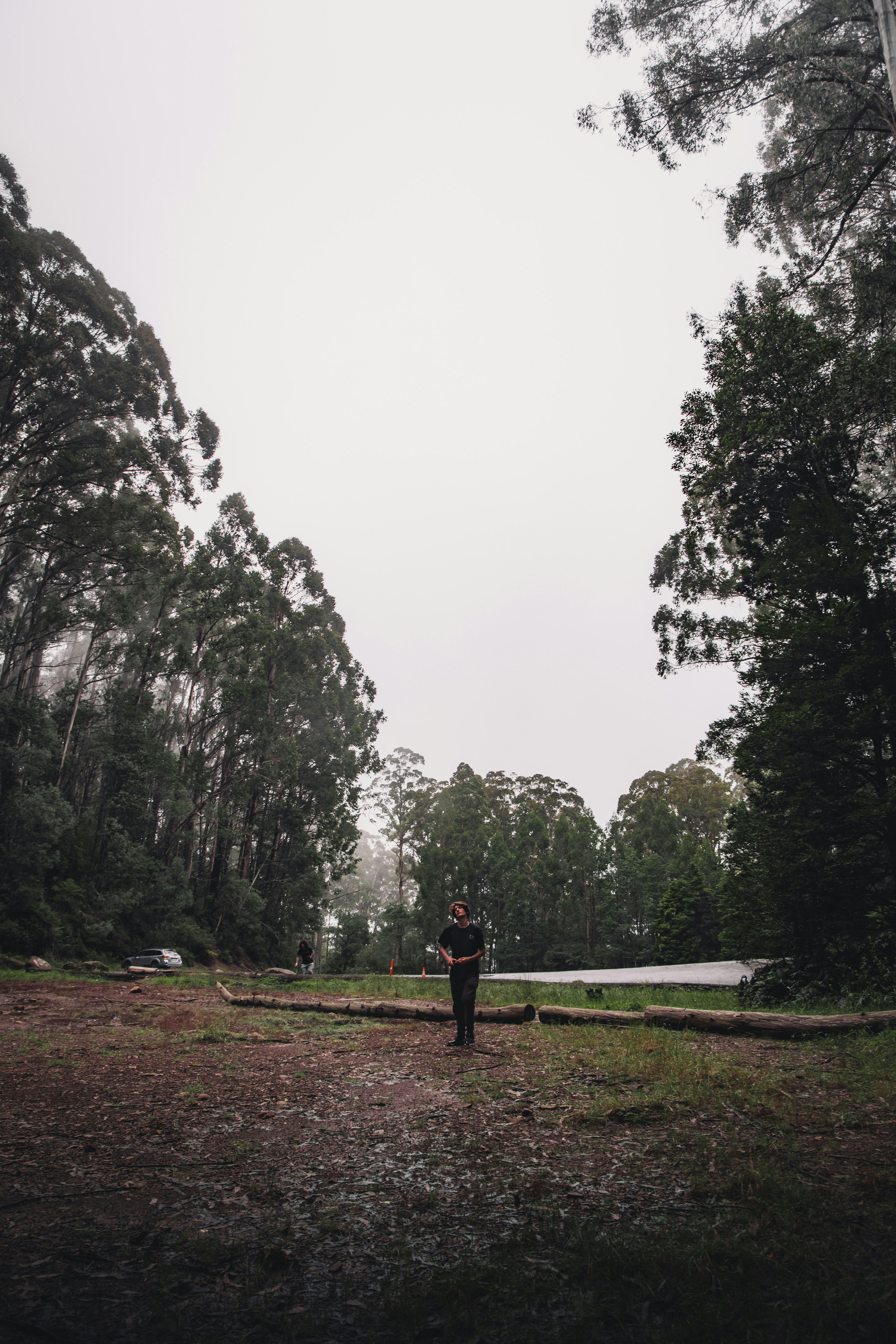 person in black jacket standing on green grass field during daytime