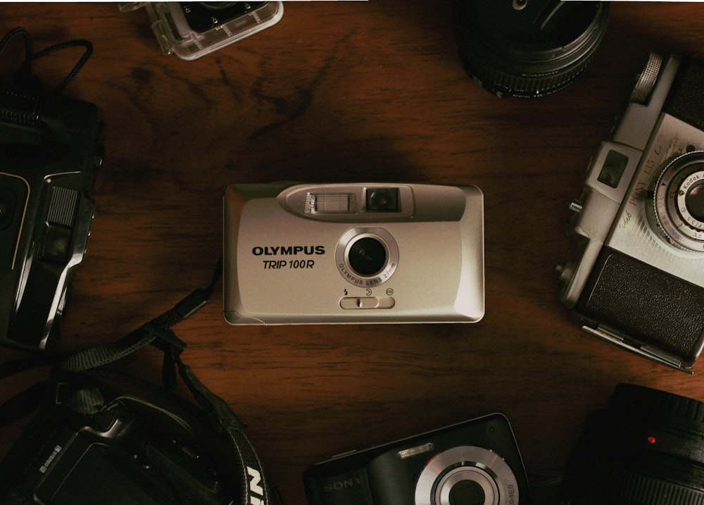 white and black polaroid camera