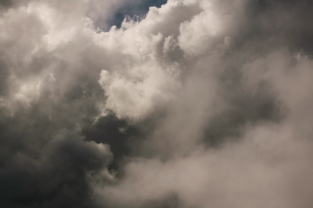 white clouds and blue sky