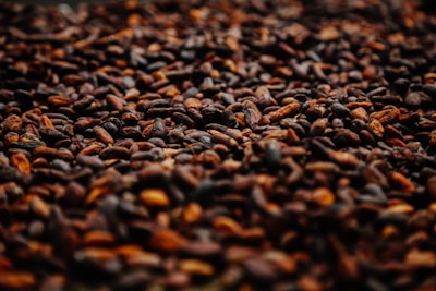brown and black coffee beans