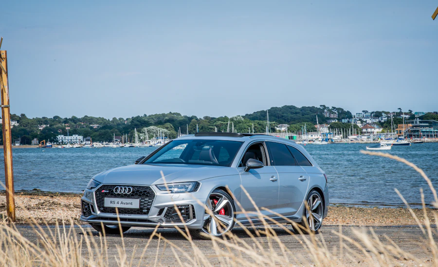 Silver Audi A4 saloon