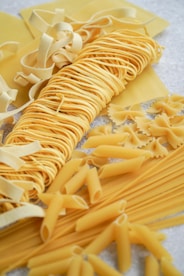 Dry pasta noodles