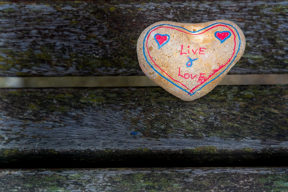 white and red heart shaped patch