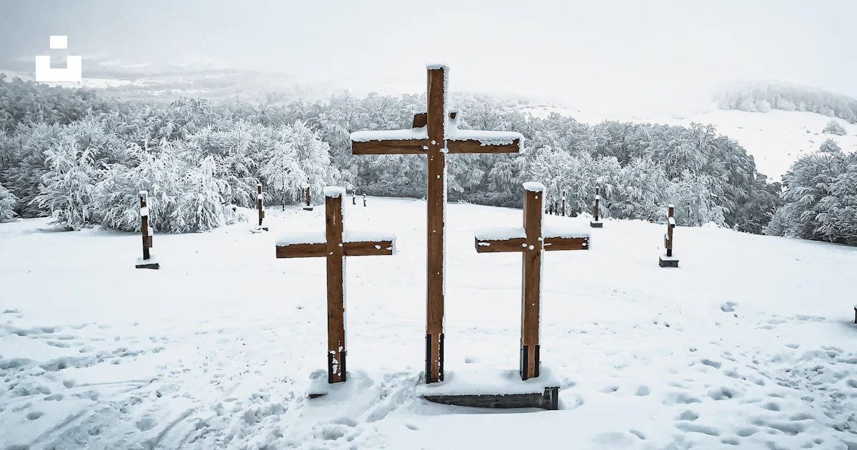 Brown wooden cross on snow covered ground during daytime photo – Free ...