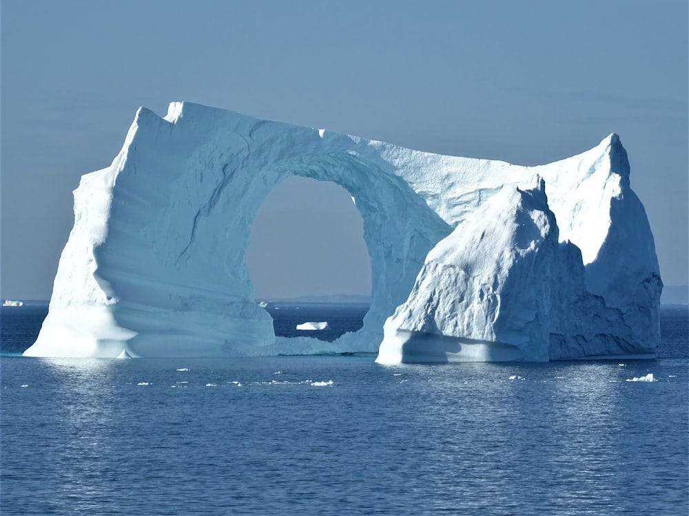 ice formation on body of water during daytime