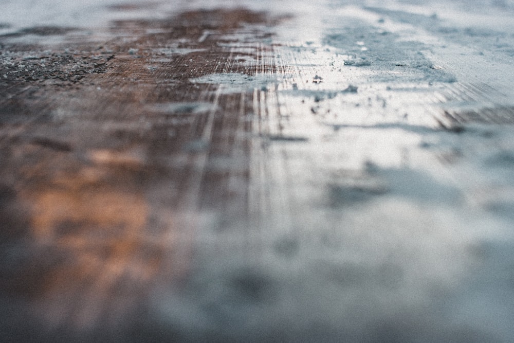 brown and black wooden surface