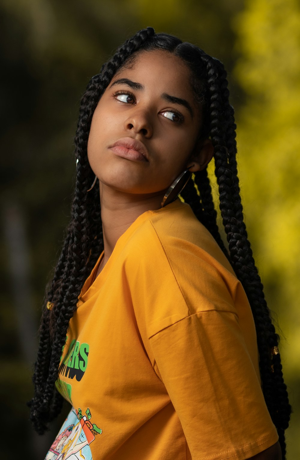 girl in yellow collared shirt