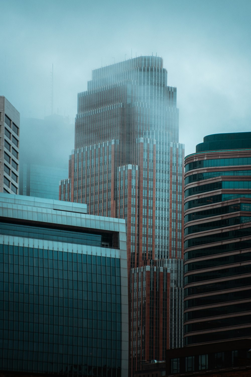 gray and brown high rise buildings