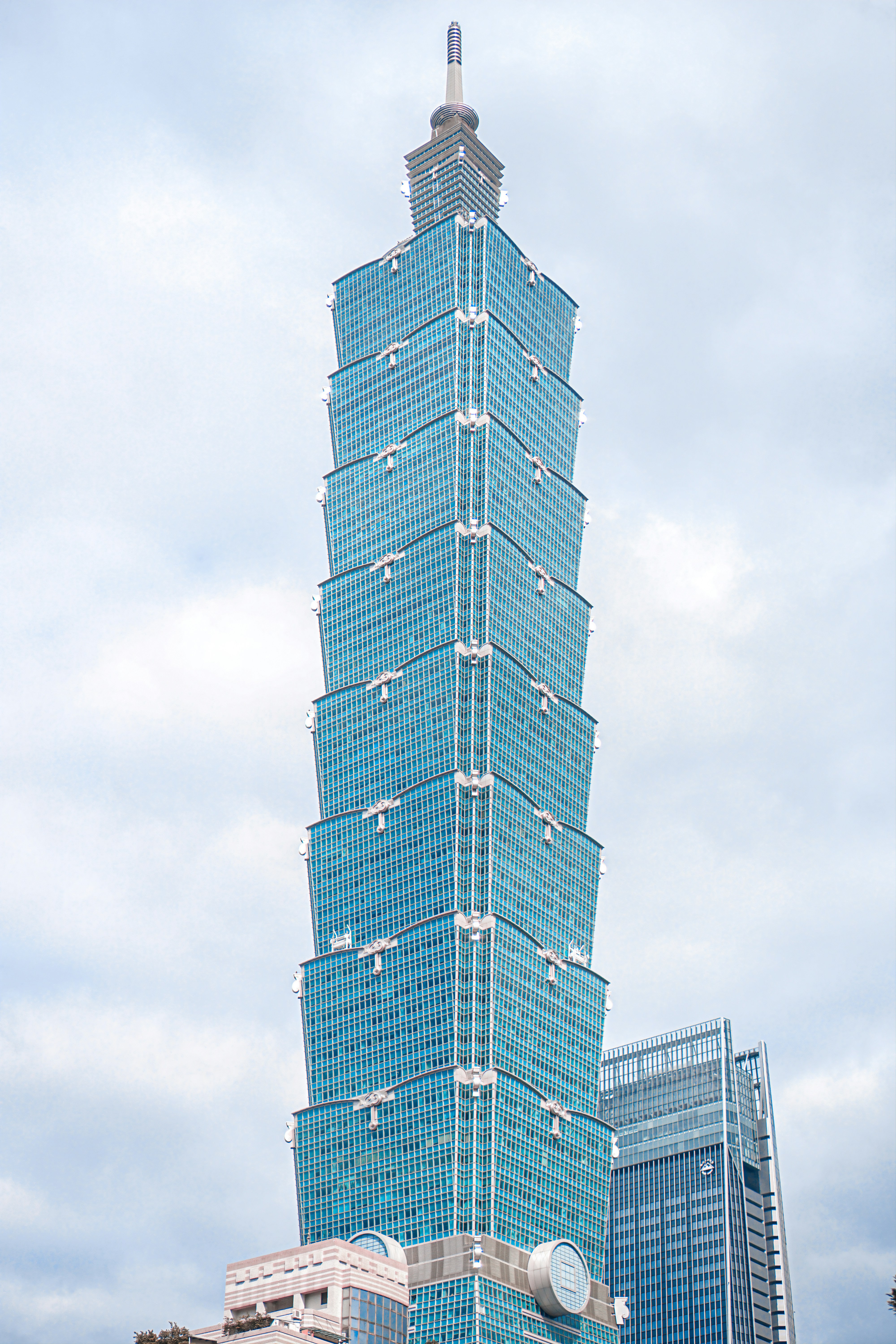 blue and white high rise building