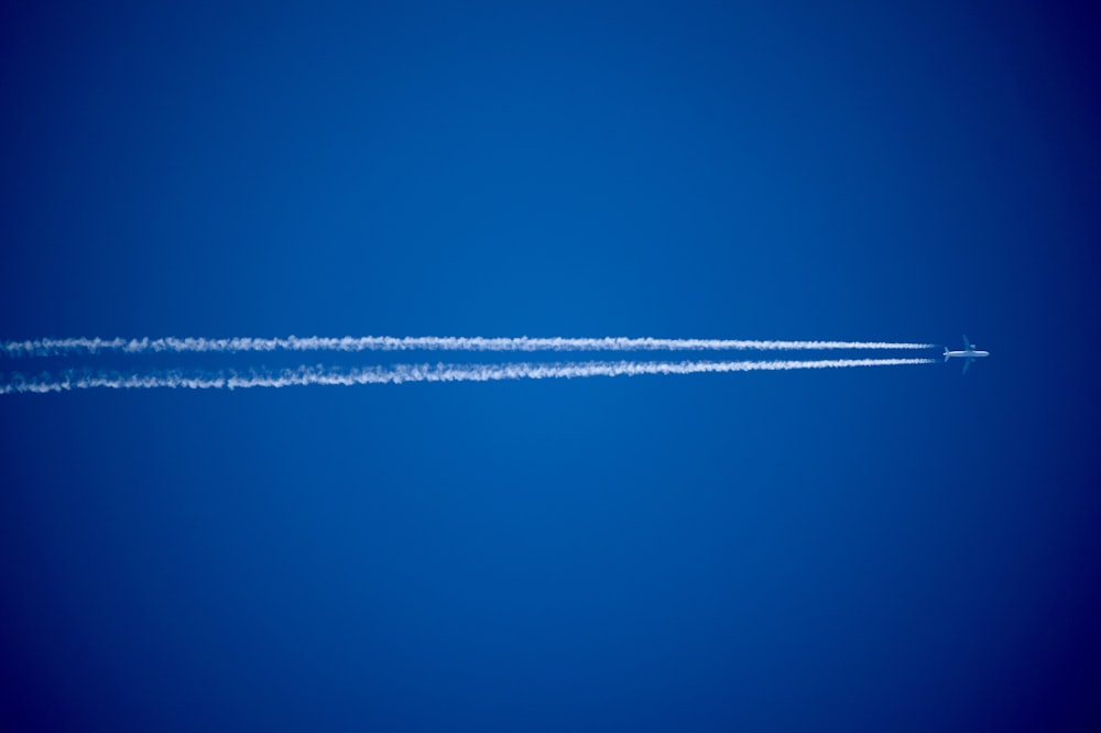 Weiße Sterne am blauen Himmel