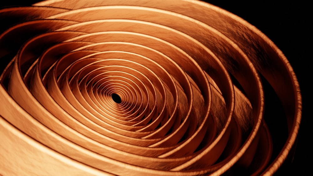 brown spiral spiral staircase in close up photography