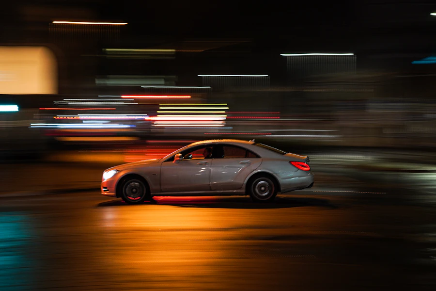 Executive saloon at night