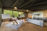 white and brown living room set