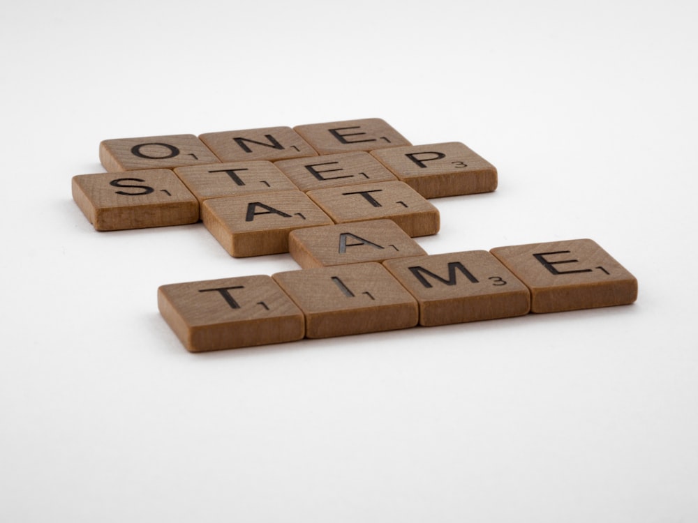 brown wooden blocks on white surface