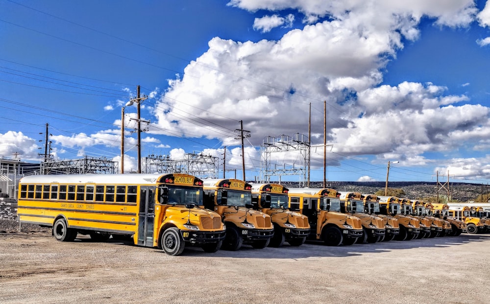 yellow school bus on road during daytime