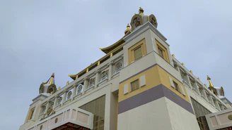 Elegant architectural detail of a corporate building with gold accents.