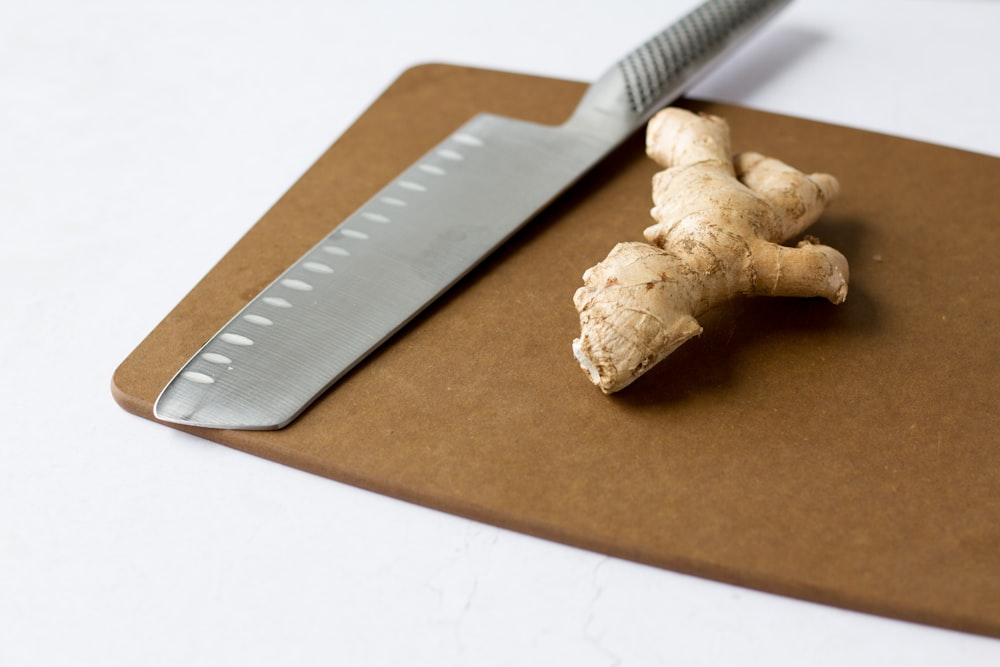 white bread on brown paper