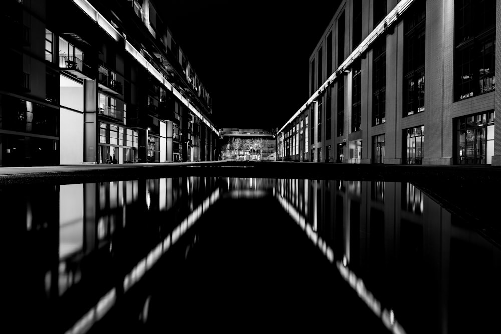 black and white photo of a building