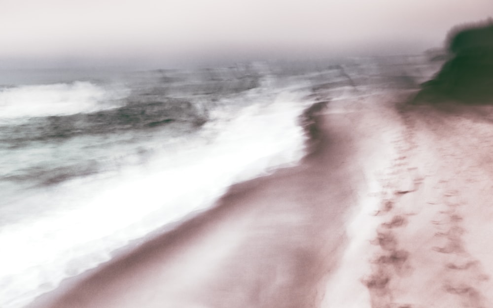 water waves hitting the shore