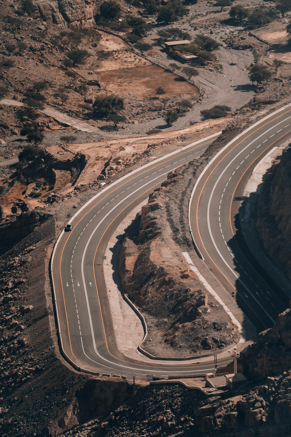 aerial view of road during daytime