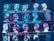 A mural features rows of stylized profile portraits in various vibrant colors. Each row is accompanied by a phrase about communication in different languages, including English, Spanish, and Chinese. The artwork uses contrast between bright neon colors and a dark background to highlight the faces.