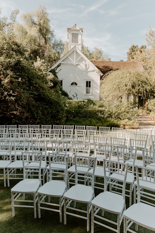 A small, intimate wedding ceremony set in a charming South Carolina garden.