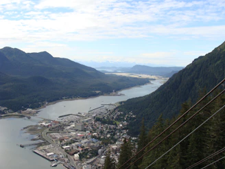 A scenic view of a coastal town where the foundation has implemented environmental programs.