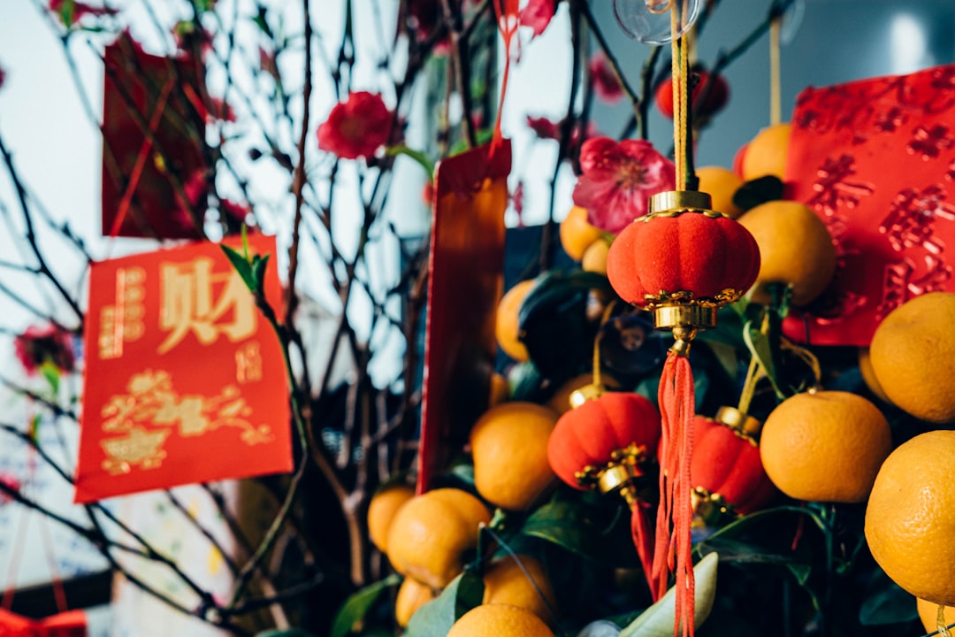 red and yellow hanging decor