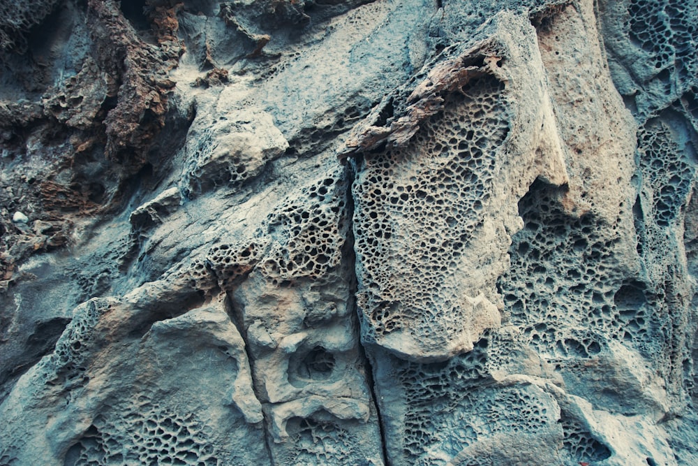 white and gray rock formation