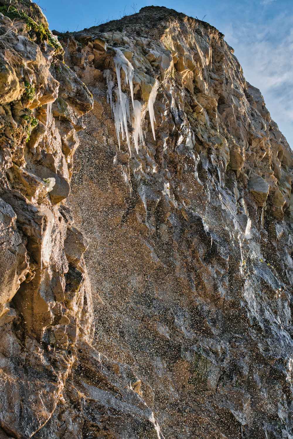 brown and gray rock formation