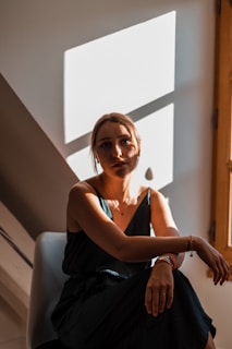 Woman wearing trendy clothing and accessories in natural light