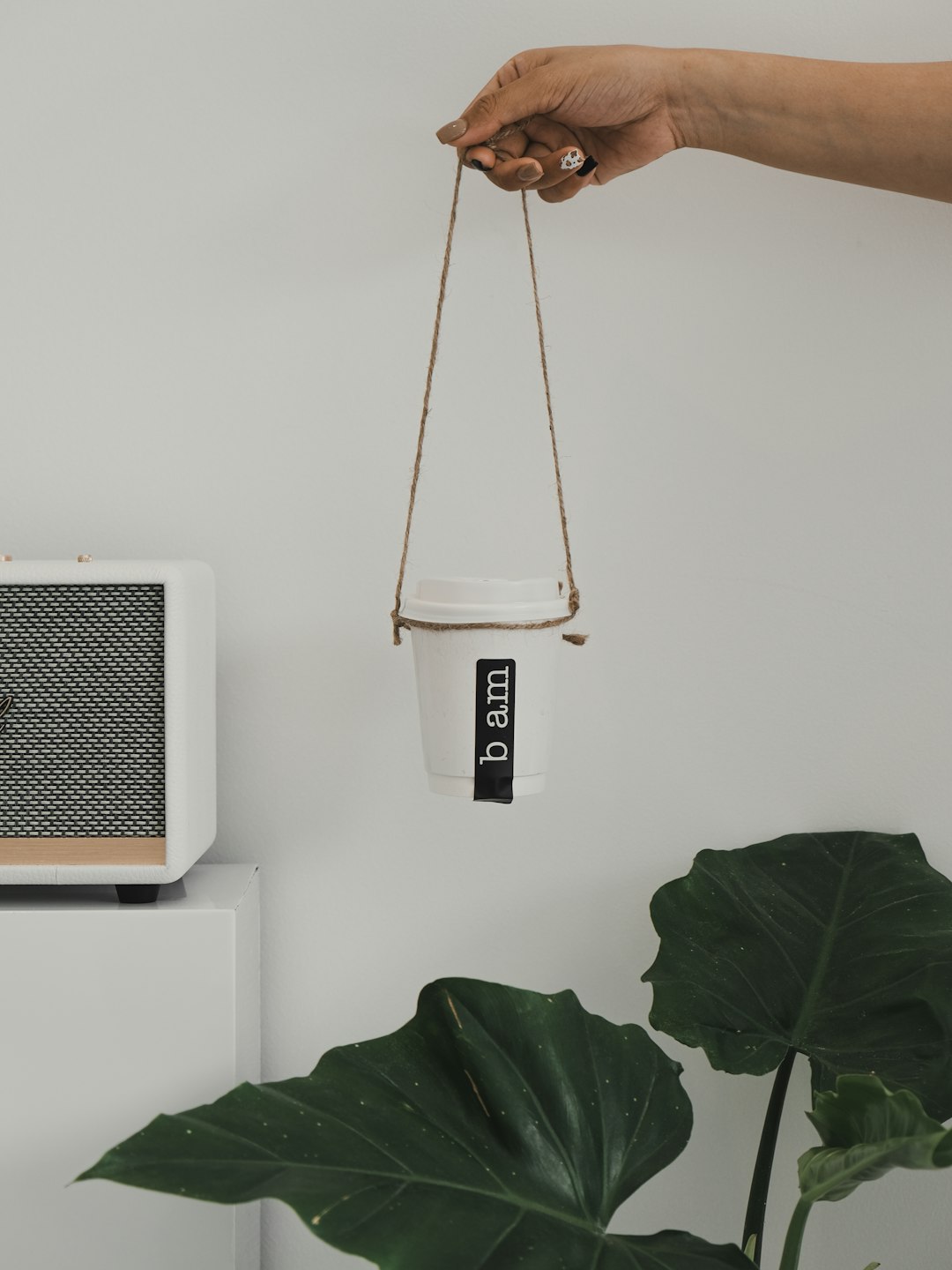 white and black hanging organizer