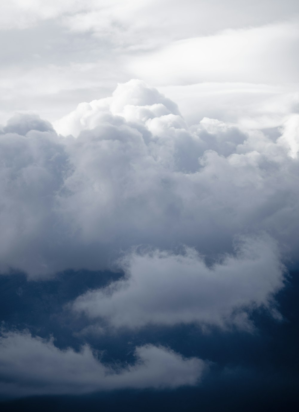 white clouds and blue sky