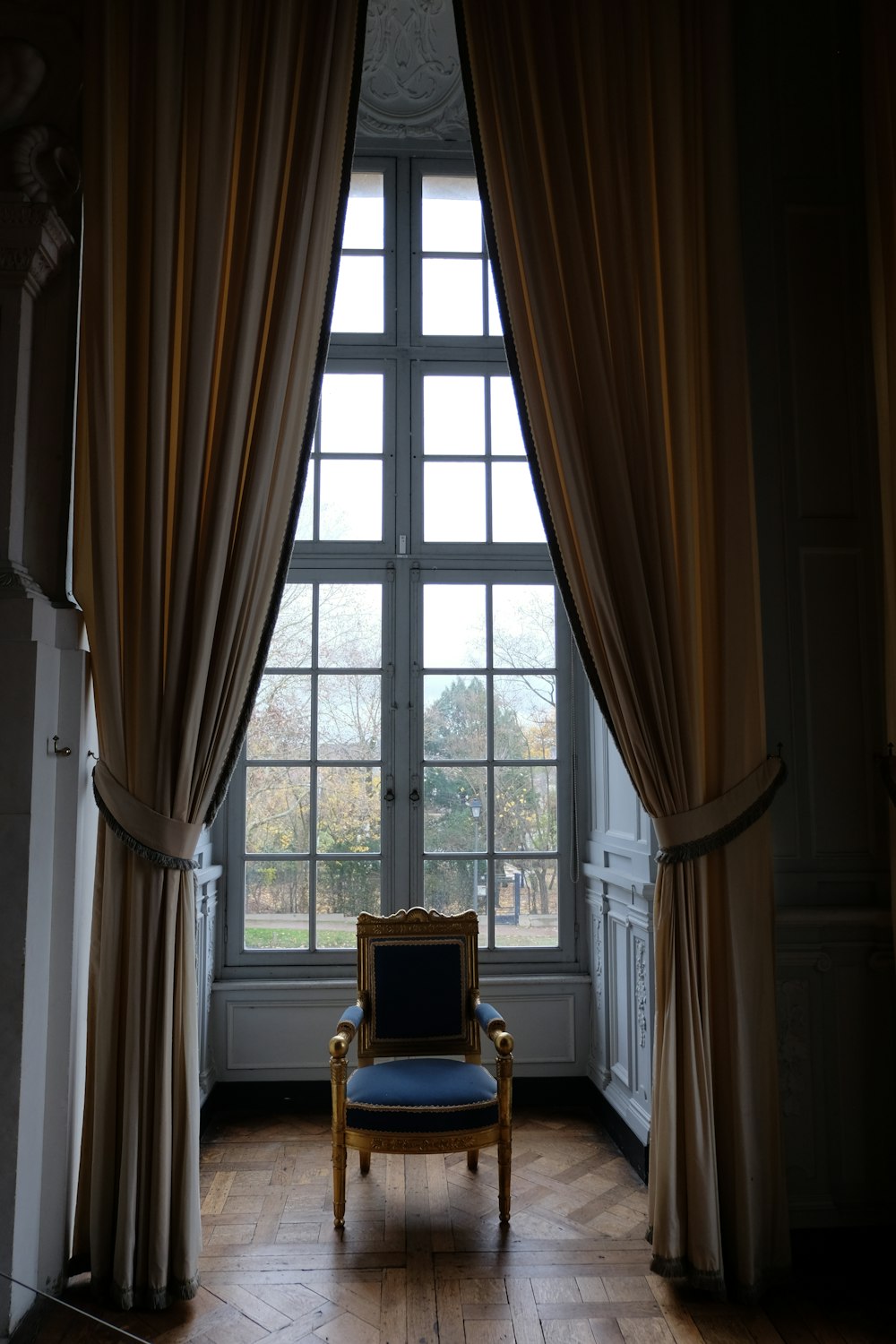 white wooden framed glass window