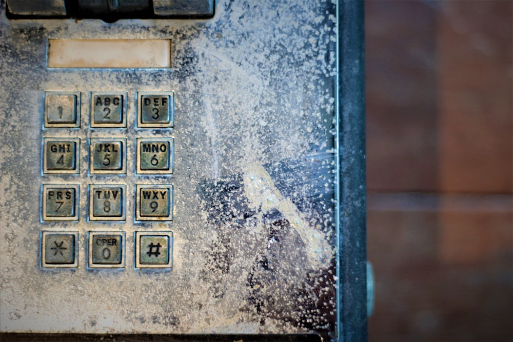 blue and black telephone booth