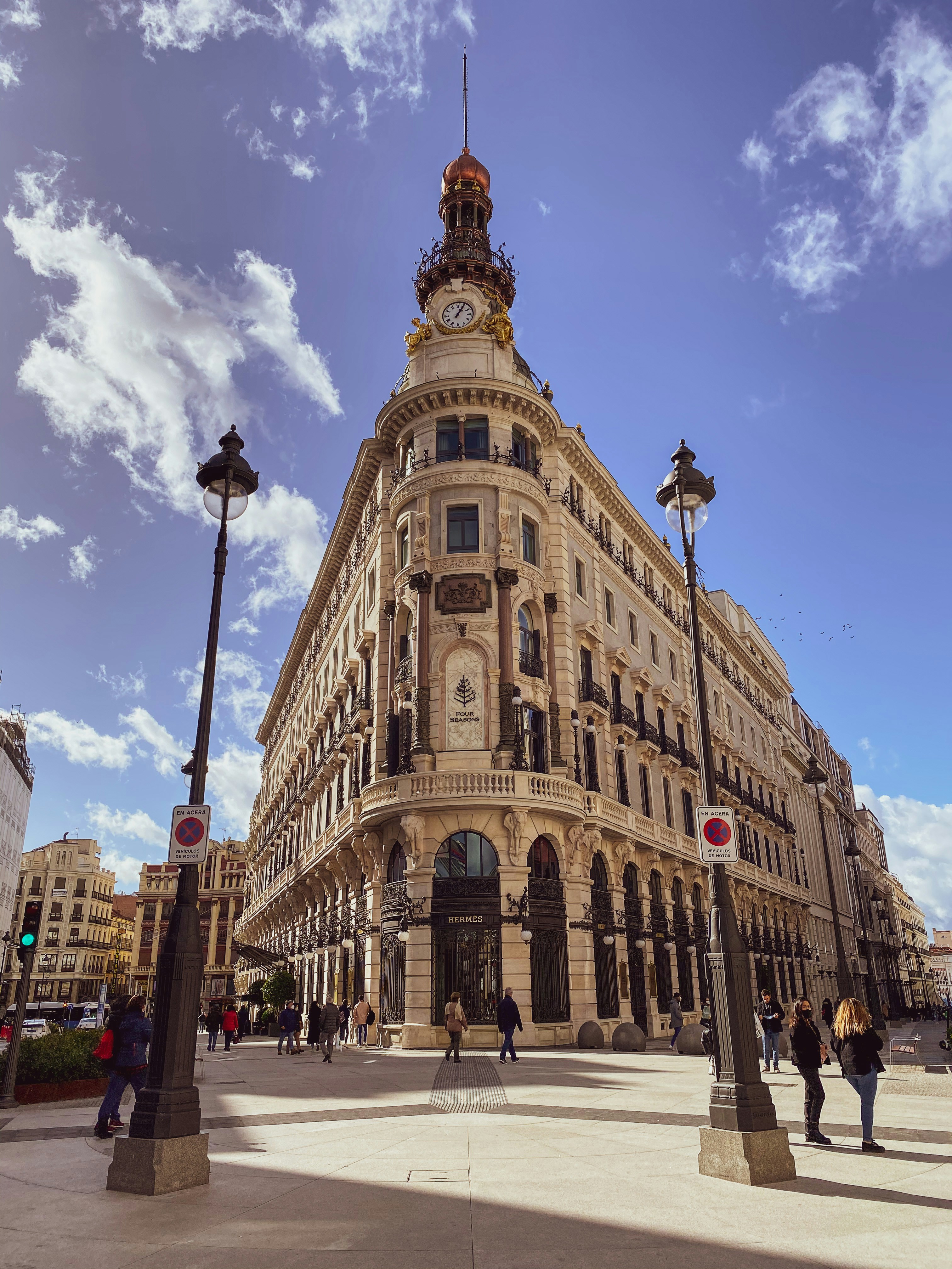 View of the Four Seasons Hotel in Madrid