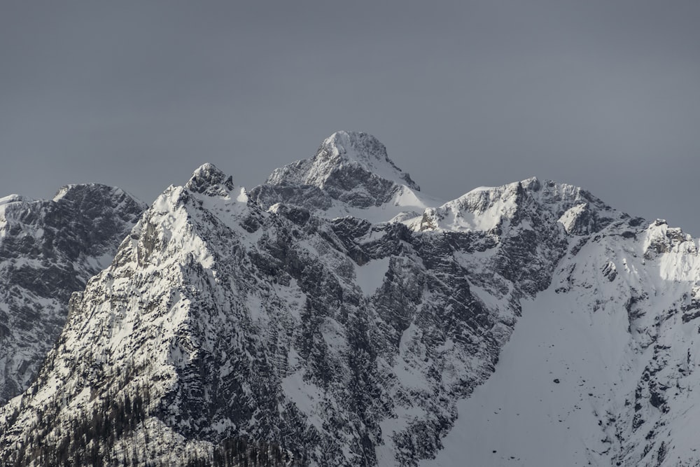 snow covered mountain during daytime