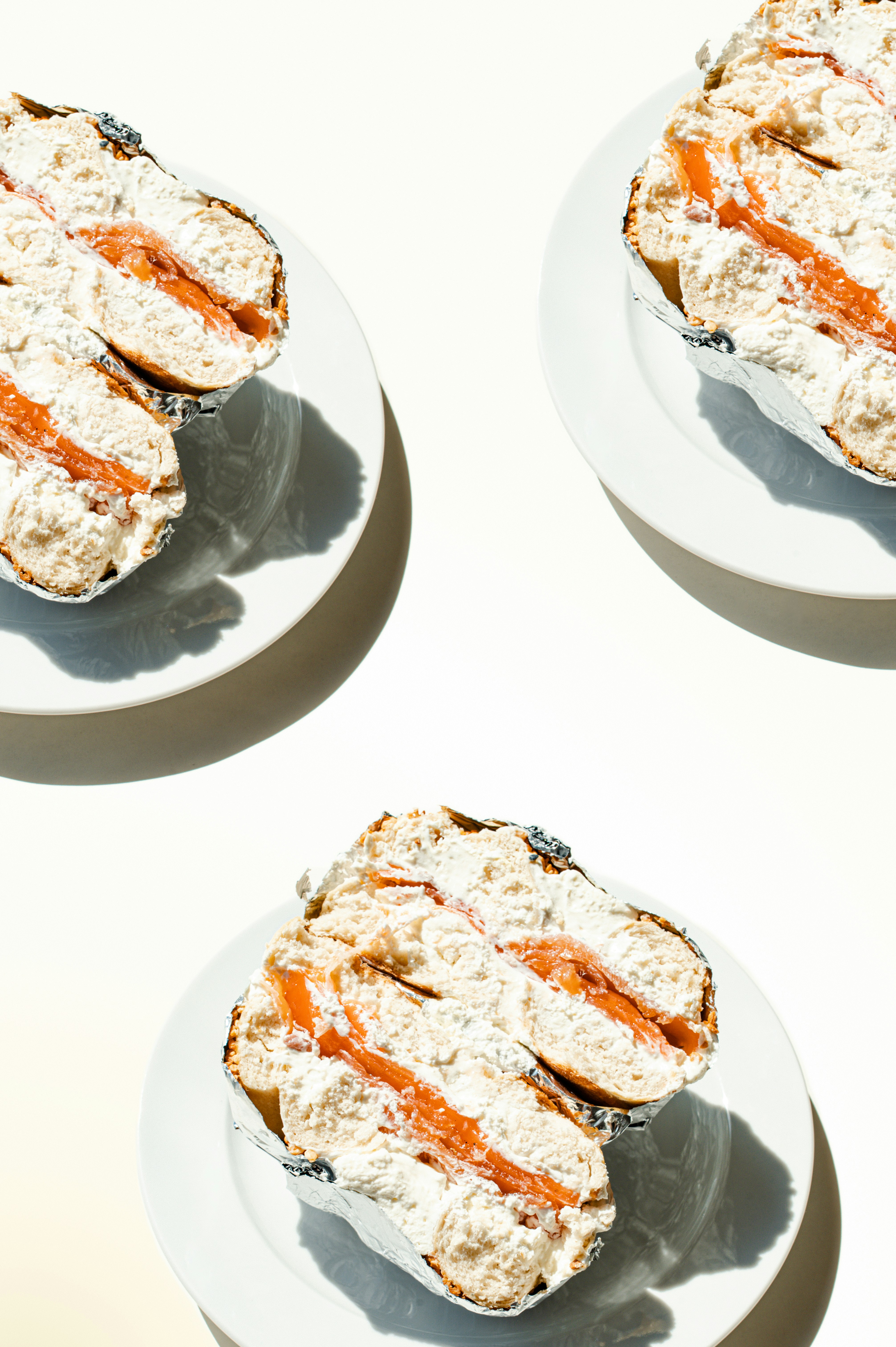 sliced bread on white ceramic plate