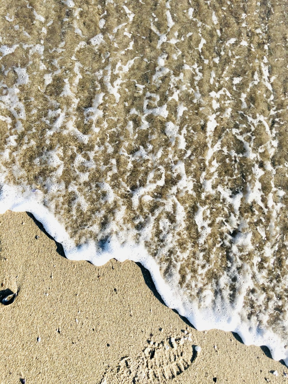 brown sand on gray sand