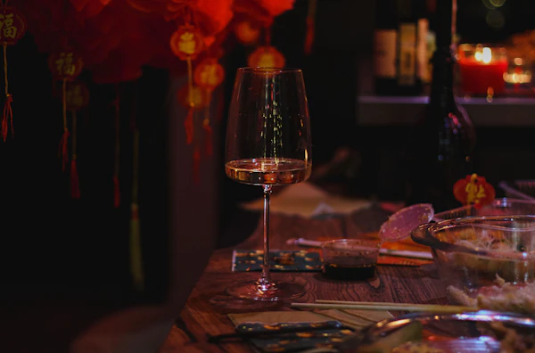 Vinho verde white wine in glass