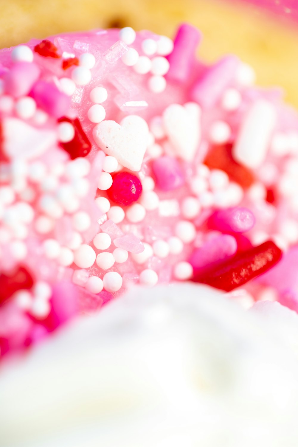 pink and white heart beads