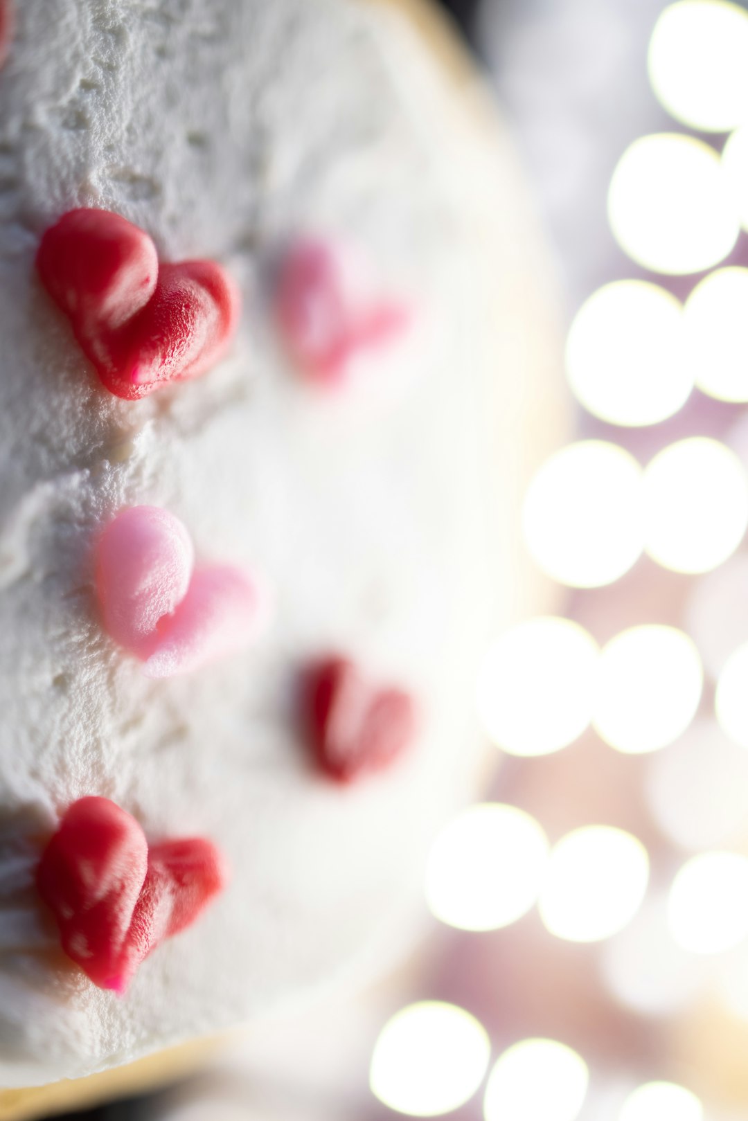 white and red heart shaped textile