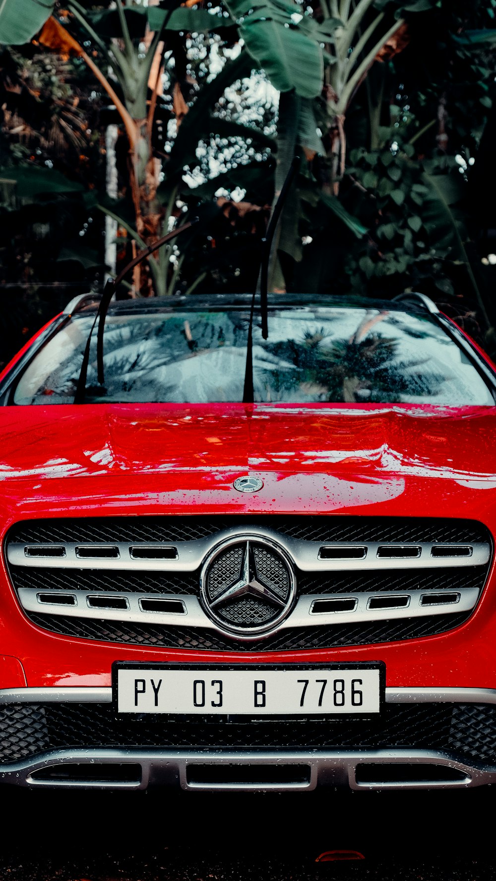 red mercedes benz c class