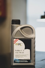 black and white plastic bottle