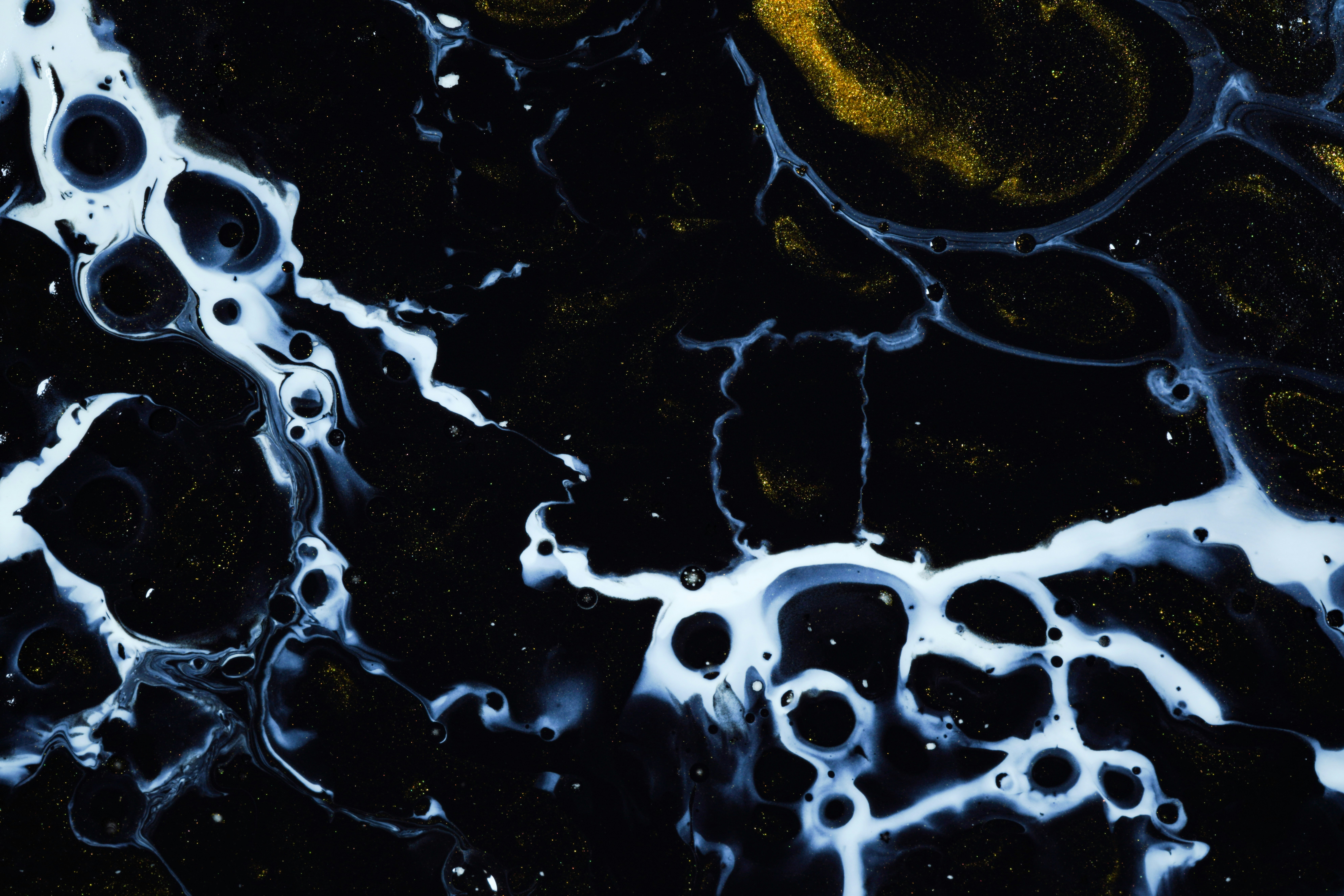 water droplets on black surface, Turbulence in deep space
