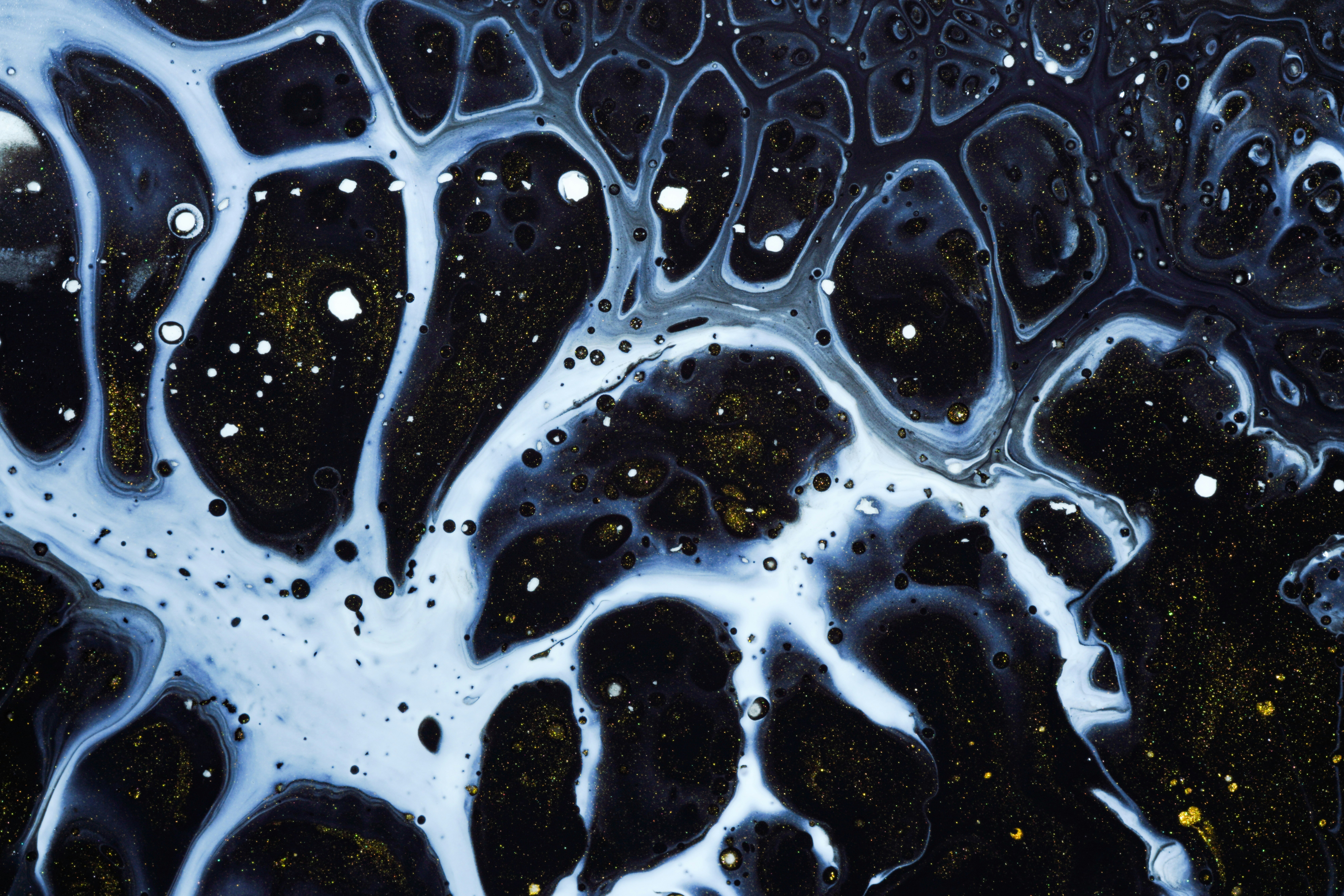 water droplets on black surface, Turbulence in deep space